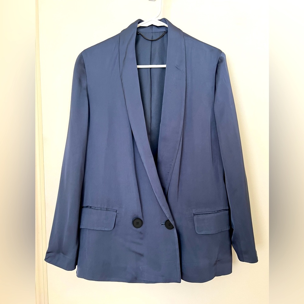 ALL SAINTS Slate Blue Blazer Size 6